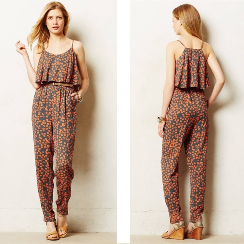 Anthropologie Floral Jumpsuit Lilka S